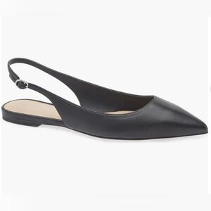 New Stuart Weitzman Mara Pointed Toe Slingback Flat size 6.5